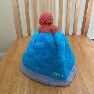 Cute Pistil 100% Wool Exterior w. fleece lining . Nordic Ski Cap, one Size